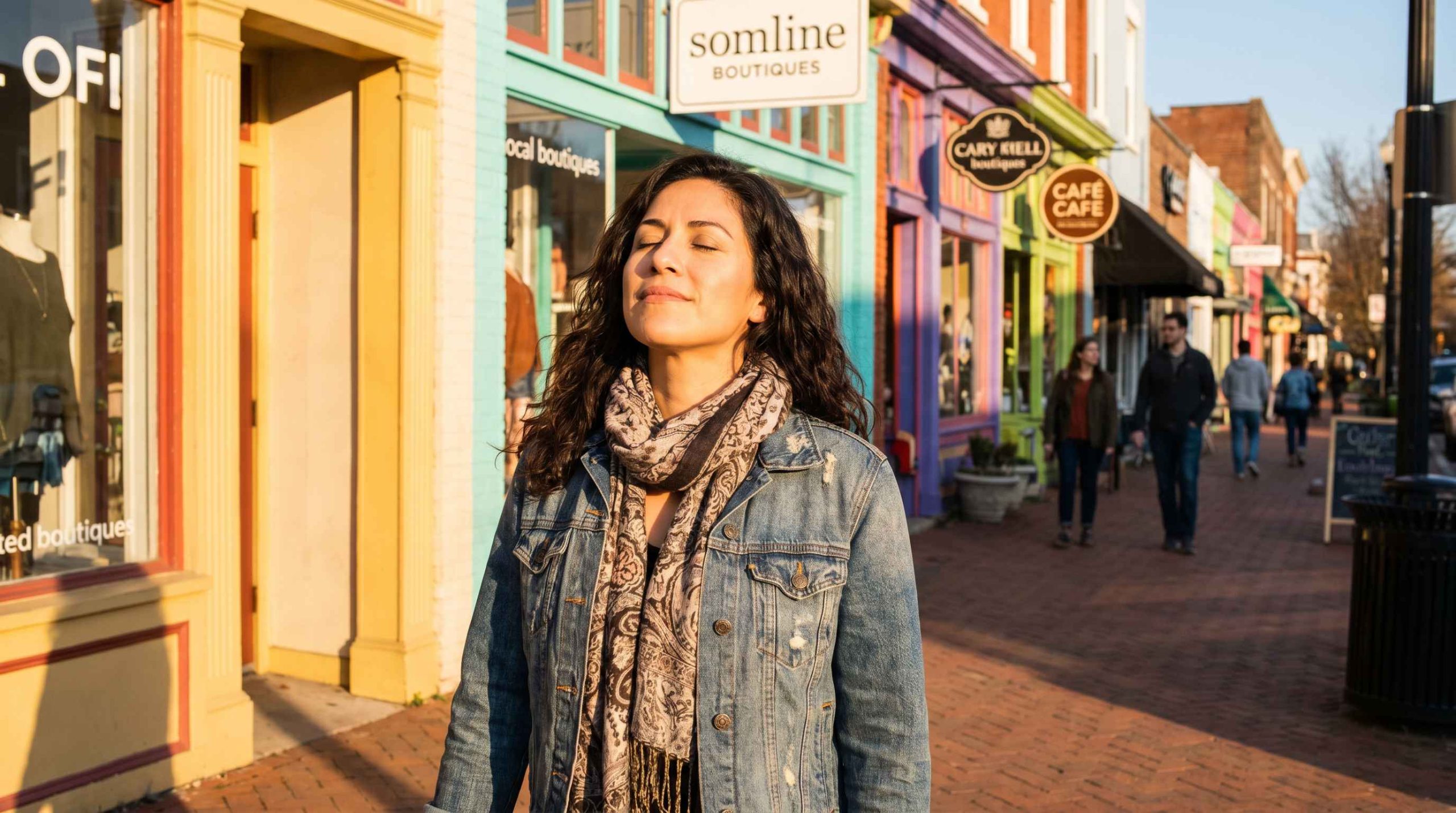 woman breathing calmly by a sunlit window finding relief from anxiety treatment near me in richmond va